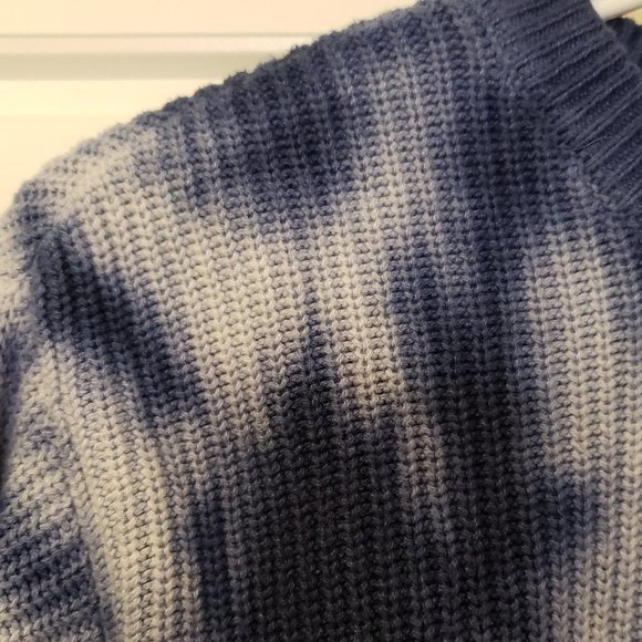Justice Girl's Blue White Tie-Dye Cotton Acrylic Knitted Laced Sweater-Size M-12 - Picture 6 of 7